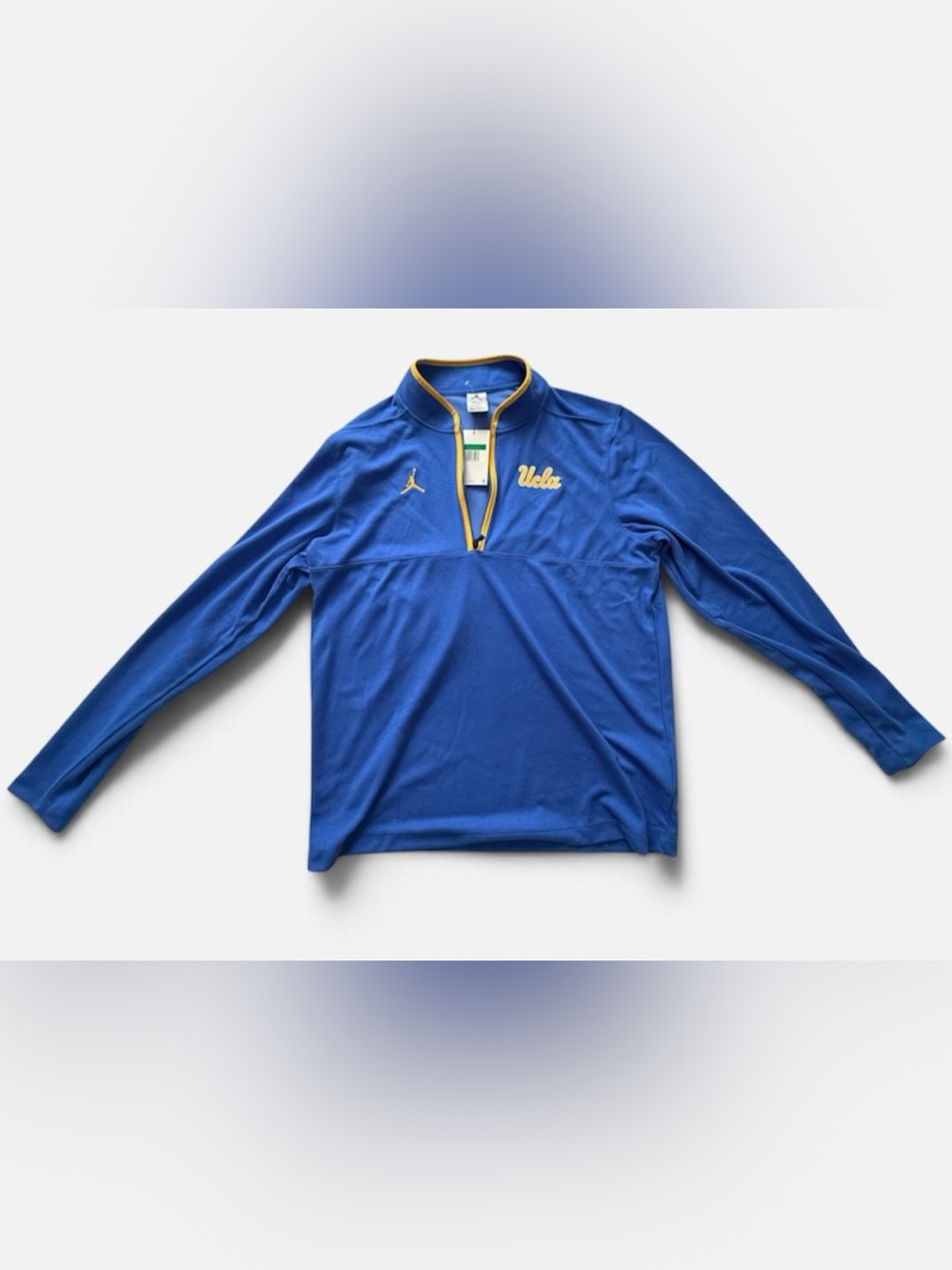 Jordan UCLA Bruins Quarter-Zip Pullover Blue/Gold Long Sleeve Top XL